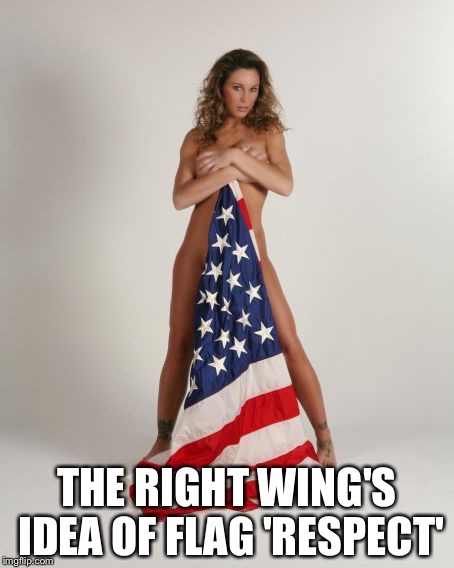 Flag respect? | THE RIGHT WING'S IDEA OF FLAG 'RESPECT' | image tagged in flag | made w/ Imgflip meme maker