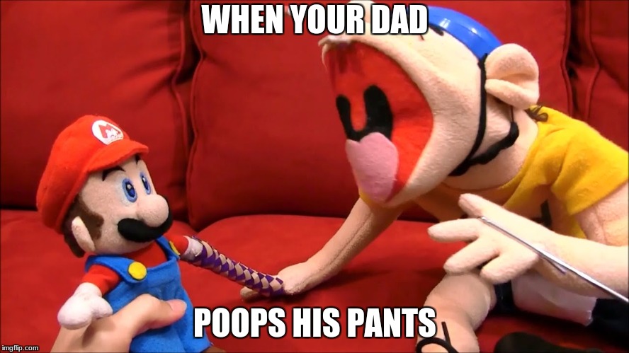 WHEN YOUR DAD; POOPS HIS PANTS | image tagged in jeffy | made w/ Imgflip meme maker