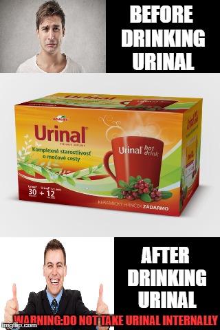 Cold & flu got you down? | BEFORE DRINKING URINAL; AFTER DRINKING URINAL; WARNING:DO NOT TAKE URINAL INTERNALLY | image tagged in funny memes,commercials,false advertising | made w/ Imgflip meme maker