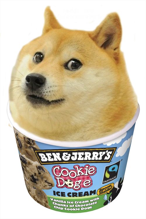 High Quality Ice cream doge Blank Meme Template