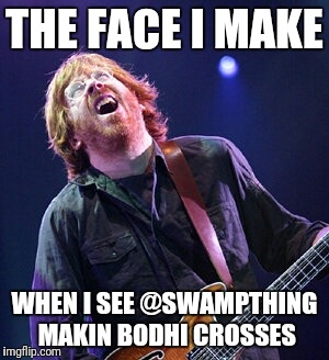 THE FACE I MAKE; WHEN I SEE @SWAMPTHING MAKIN BODHI CROSSES | made w/ Imgflip meme maker