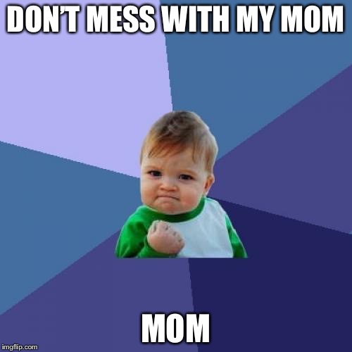 Success Kid | DON’T MESS WITH MY MOM; MOM | image tagged in memes,success kid | made w/ Imgflip meme maker