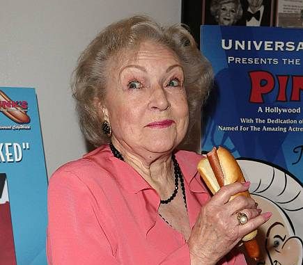 Betty White Hot Dog Blank Meme Template