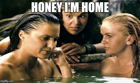 Busted | HONEY I'M HOME | image tagged in xena warrior princess,xena/gabby meme,cheating,busted,new,lesbian | made w/ Imgflip meme maker