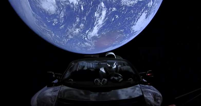 SpaceX Spaceman Leaving Earth Blank Meme Template