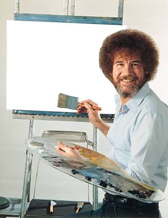 High Quality Bob Ross I drew a picture Blank Meme Template