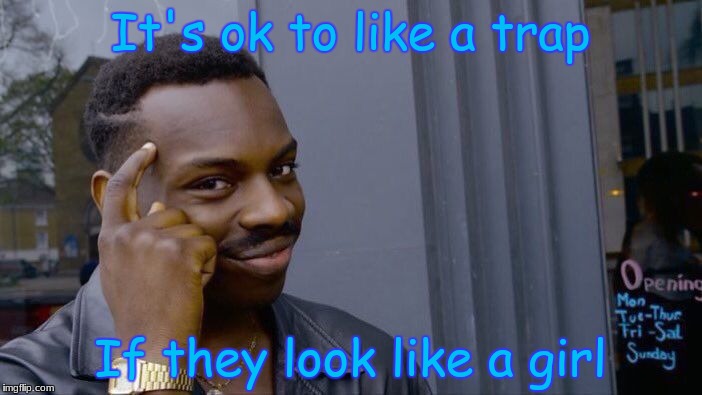 Roll Safe Think About It | It's ok to like a trap; If they look like a girl | image tagged in memes,roll safe think about it | made w/ Imgflip meme maker