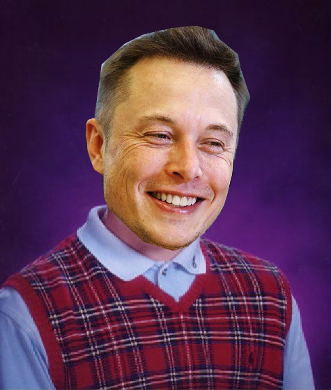 High Quality Bad Luck Elon Musk Blank Meme Template