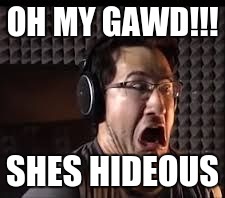 omg radio | OH MY GAWD!!! SHES HIDEOUS | image tagged in omg radio | made w/ Imgflip meme maker