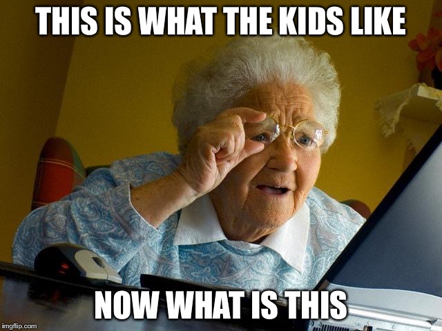 Grandma Finds The Internet | THIS IS WHAT THE KIDS LIKE; NOW WHAT IS THIS | image tagged in memes,grandma finds the internet | made w/ Imgflip meme maker