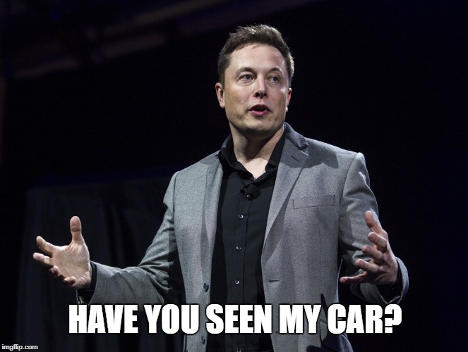 Elon Musk | HAVE YOU SEEN MY CAR? | image tagged in elon musk | made w/ Imgflip meme maker