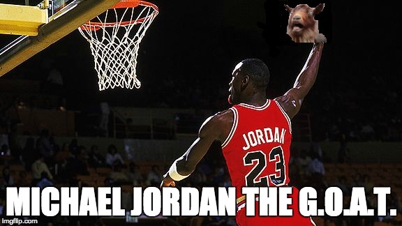 Why Jordan is the GOAT | MICHAEL JORDAN THE G.O.A.T. | image tagged in memes,michael jordan | made w/ Imgflip meme maker