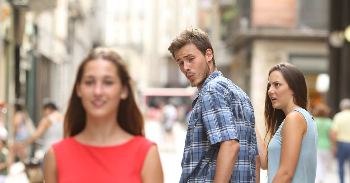 High Quality guy checking out a girl Blank Meme Template