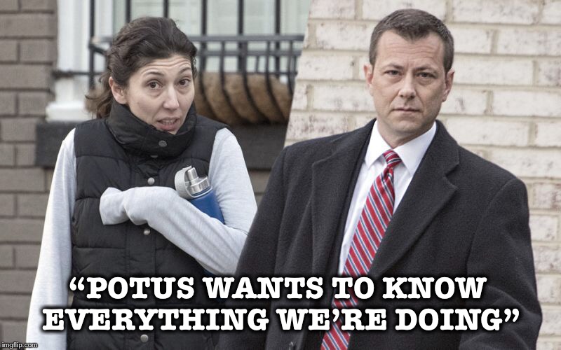 The FBI ain’t what it used to be.  Meet Peter Strzok and Lisa Page |  “POTUS WANTS TO KNOW EVERYTHING WE’RE DOING” | image tagged in fbi,comey,texts,corruption,hillary,obama | made w/ Imgflip meme maker
