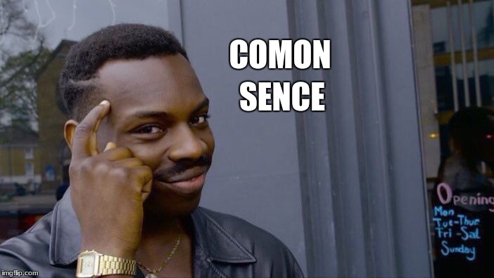 Comon Sence | COMON; SENCE | image tagged in memes,roll safe think about it | made w/ Imgflip meme maker