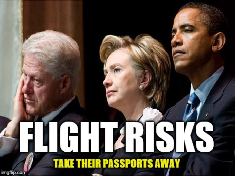 HOME ARREST WOULD BE NICE TOO! | FLIGHT RISKS; TAKE THEIR PASSPORTS AWAY | image tagged in treason,obama,hillary | made w/ Imgflip meme maker