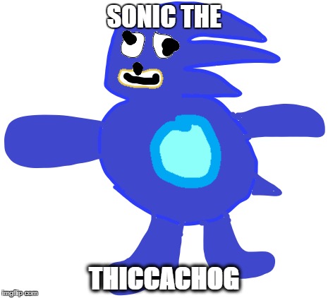  SONIC THE; THICCACHOG | image tagged in sonic the hedgehog | made w/ Imgflip meme maker