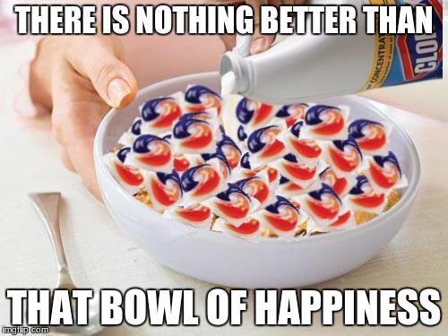 Tide Pods | THERE IS NOTHING BETTER THAN; THAT BOWL OF HAPPINESS | image tagged in tide pods | made w/ Imgflip meme maker