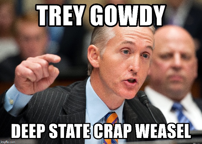 Trey Gowdy
Deep State Crap Weasel | image tagged in trey gowdy,deep state,controlled opposition,deceptive,weasel | made w/ Imgflip meme maker