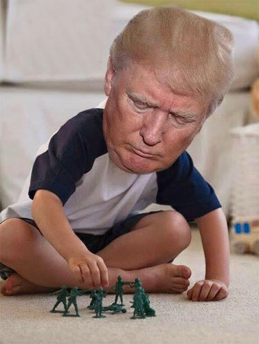 Trump Toy Soldiers Blank Meme Template