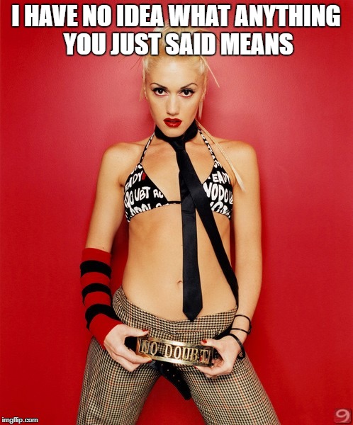 Gwen | I HAVE NO IDEA WHAT ANYTHING YOU JUST SAID MEANS | image tagged in gwen | made w/ Imgflip meme maker