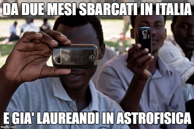 DA DUE MESI SBARCATI IN ITALIA; E GIA' LAUREANDI IN ASTROFISICA | made w/ Imgflip meme maker