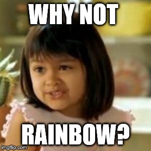 WHY NOT RAINBOW? | made w/ Imgflip meme maker
