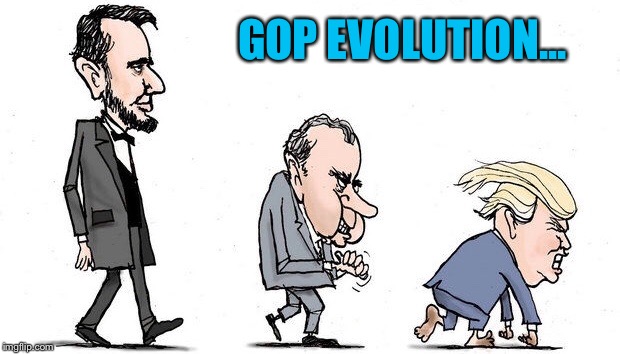 GOP EVOLUTION... | image tagged in memes,donald trump,richard nixon,gop | made w/ Imgflip meme maker