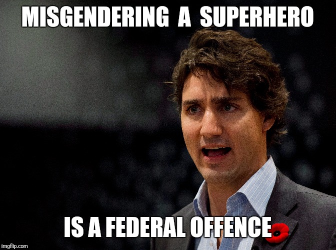 MISGENDERING  A  SUPERHERO IS A FEDERAL OFFENCE | made w/ Imgflip meme maker