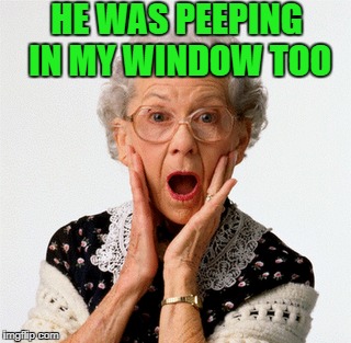 HE WAS PEEPING IN MY WINDOW TOO | made w/ Imgflip meme maker