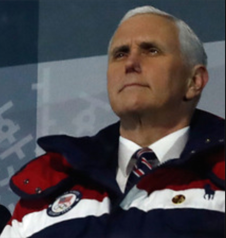 Mike Pence at Olympics Blank Meme Template