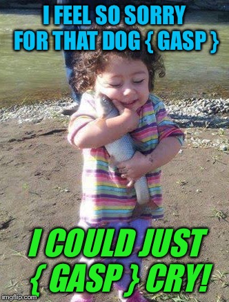 I FEEL SO SORRY FOR THAT DOG { GASP } I COULD JUST { GASP } CRY! | made w/ Imgflip meme maker