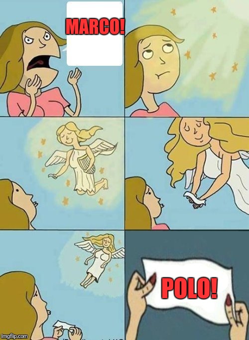 You are heard more than you think! | MARCO! POLO! | image tagged in we don't care | made w/ Imgflip meme maker