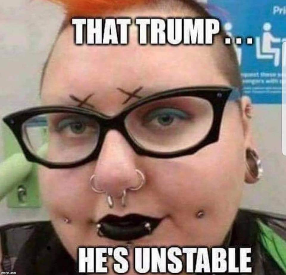 Unstable... | . | image tagged in donald trump | made w/ Imgflip meme maker