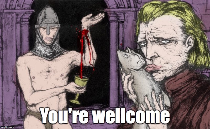 You're wellcome | image tagged in fishmalk | made w/ Imgflip meme maker