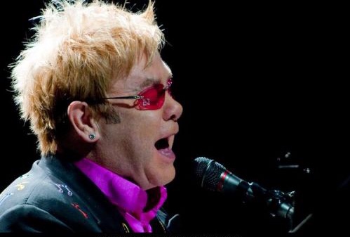 Elton John singing Blank Meme Template