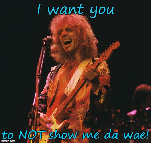 I want you to NOT show me da wae! | made w/ Imgflip meme maker