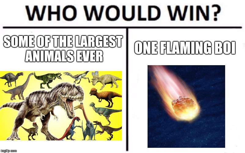 Who Would Win? Meme | ONE FLAMING BOI; SOME OF THE LARGEST ANIMALS EVER | image tagged in memes,who would win | made w/ Imgflip meme maker