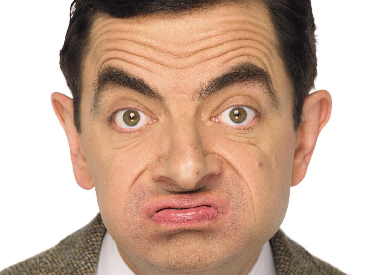 Mr.Bean upset Blank Meme Template
