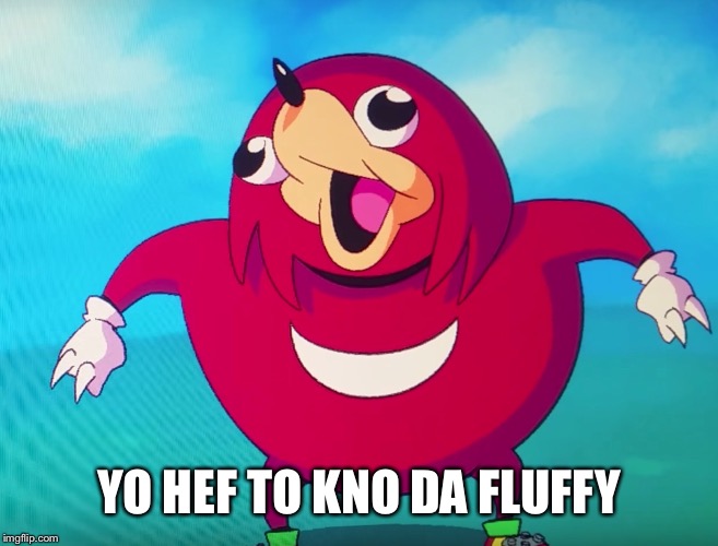 YO HEF TO KNO DA FLUFFY | made w/ Imgflip meme maker