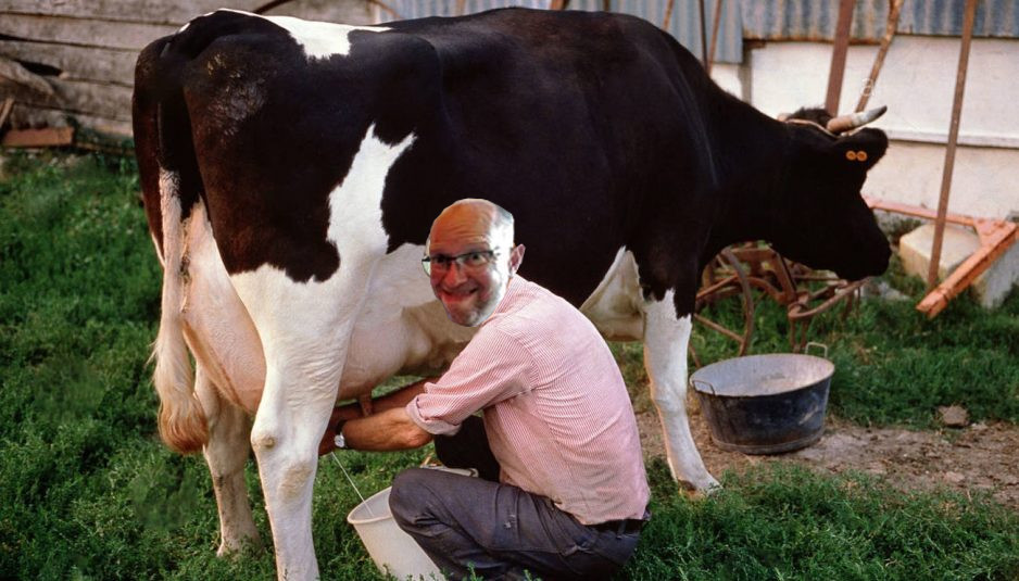 Milking the cow Blank Meme Template