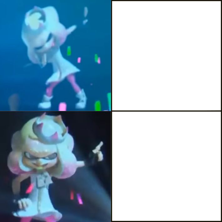 High Quality Pearl Approves (Splatoon) Blank Meme Template