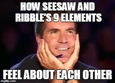 In love simon | HOW SEESAW AND RIBBLE'S 9 ELEMENTS; FEEL ABOUT EACH OTHER | image tagged in in love simon | made w/ Imgflip meme maker