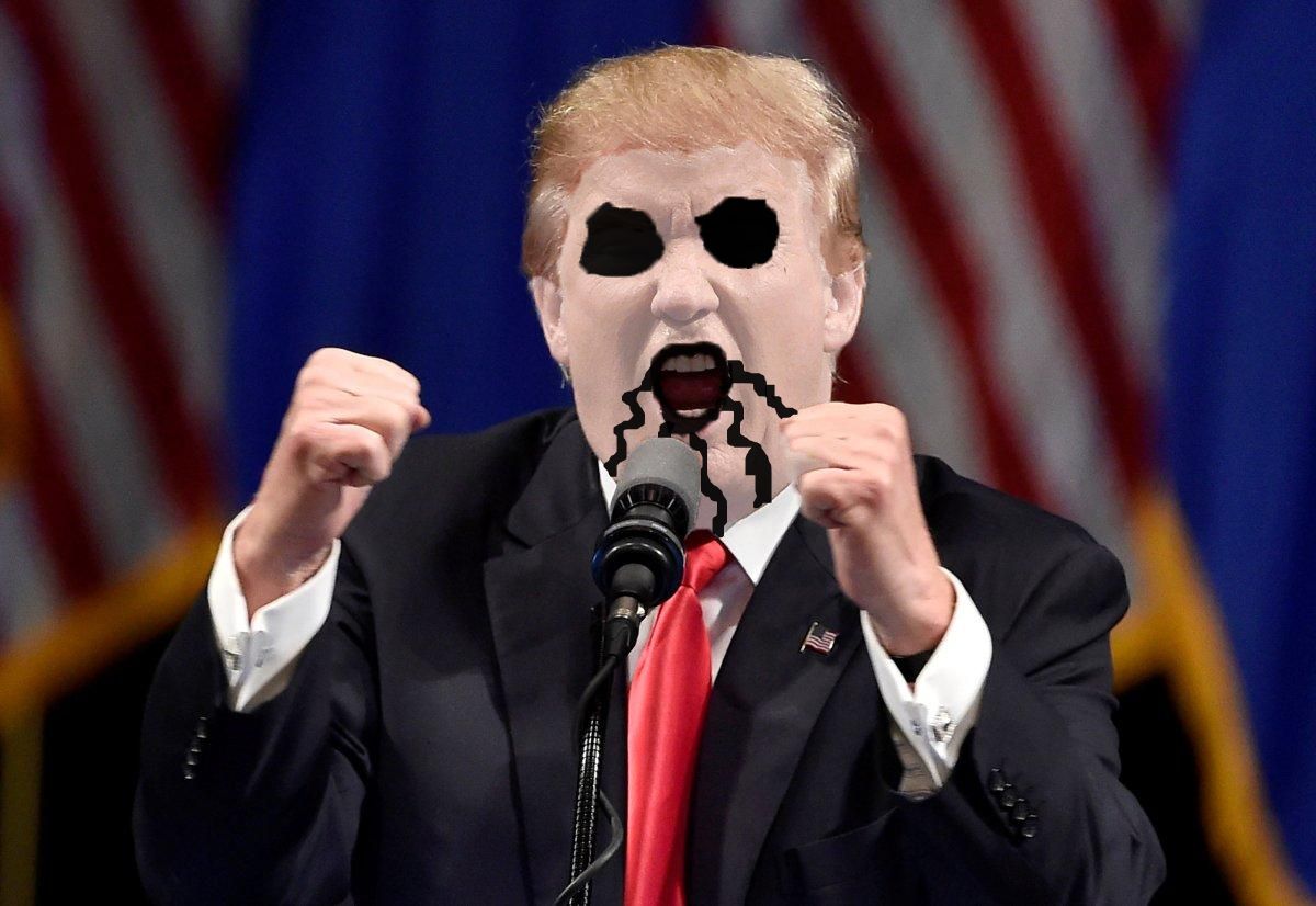 Black Metal Donald Trump Blank Meme Template
