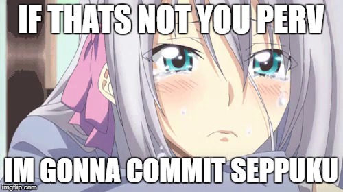 IF THATS NOT YOU PERV IM GONNA COMMIT SEPPUKU | made w/ Imgflip meme maker