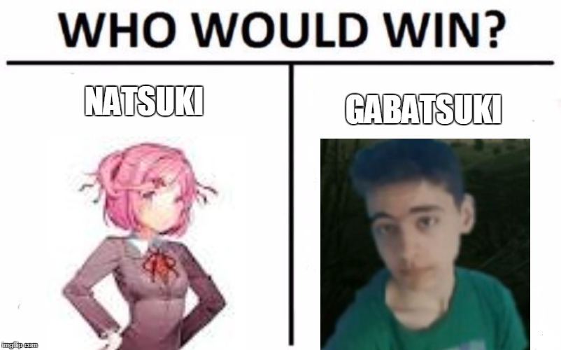 Who Would Win? Meme | NATSUKI; GABATSUKI | image tagged in memes,who would win | made w/ Imgflip meme maker