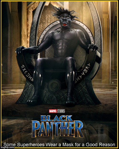 Marvel's Black Panther -spoof | image tagged in black panther,lol so funny,funny memes,scumbag hollywood,current events,front page | made w/ Imgflip meme maker