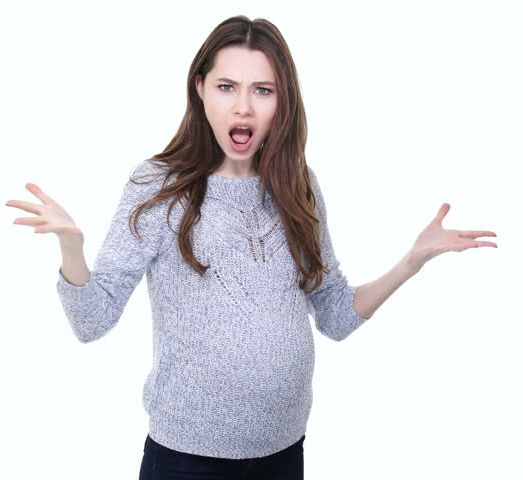 Angry pregnant woman Blank Meme Template
