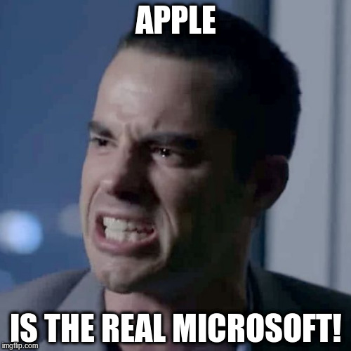 Salty Roger Rabbit | APPLE; IS THE REAL MICROSOFT! | image tagged in microsoft | made w/ Imgflip meme maker