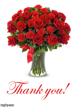 image tagged in thank you,roses,thanks | made w/ Imgflip meme maker